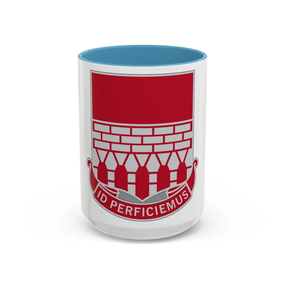 12 Engineer Battalion (U.S. Army) Accent Coffee Mug-15oz-Light Blue-Go Mug Yourself