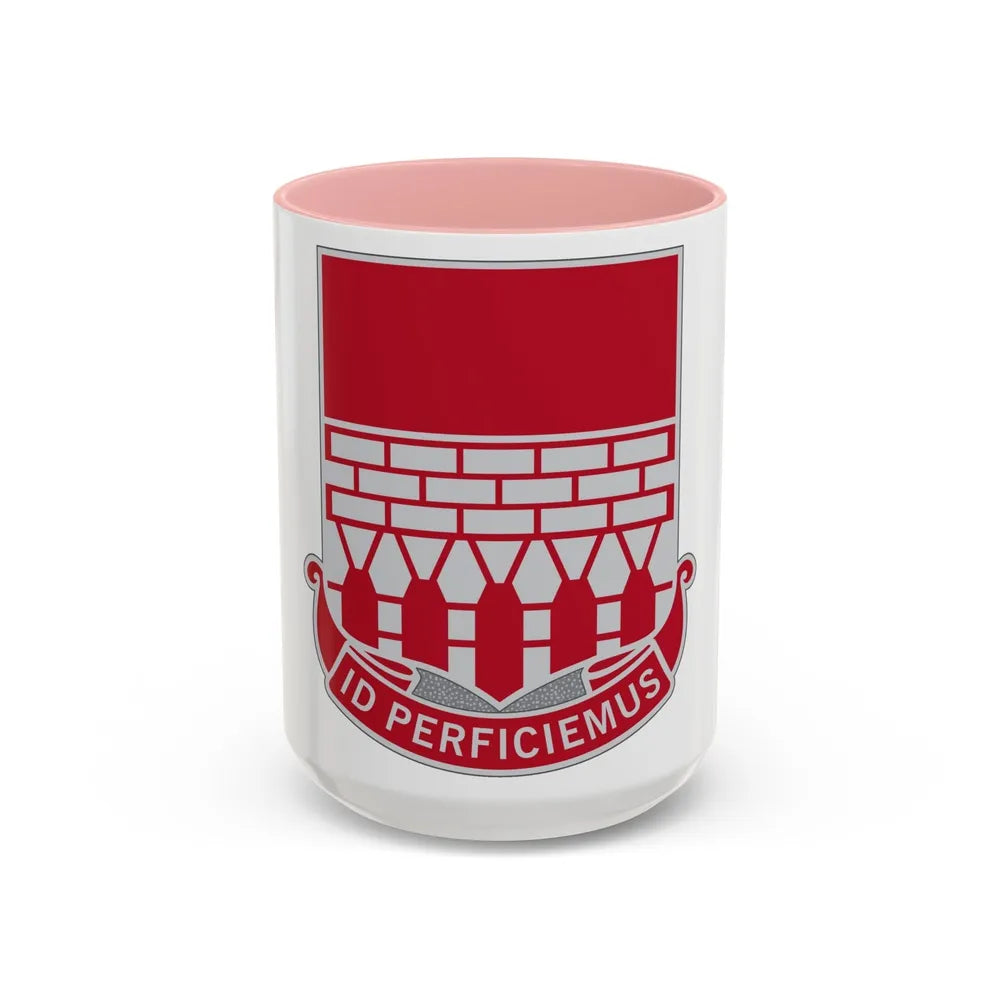 12 Engineer Battalion (U.S. Army) Accent Coffee Mug-15oz-Pink-Go Mug Yourself