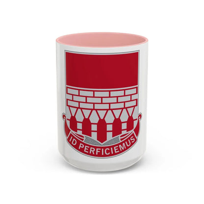 12 Engineer Battalion (U.S. Army) Accent Coffee Mug-15oz-Pink-Go Mug Yourself