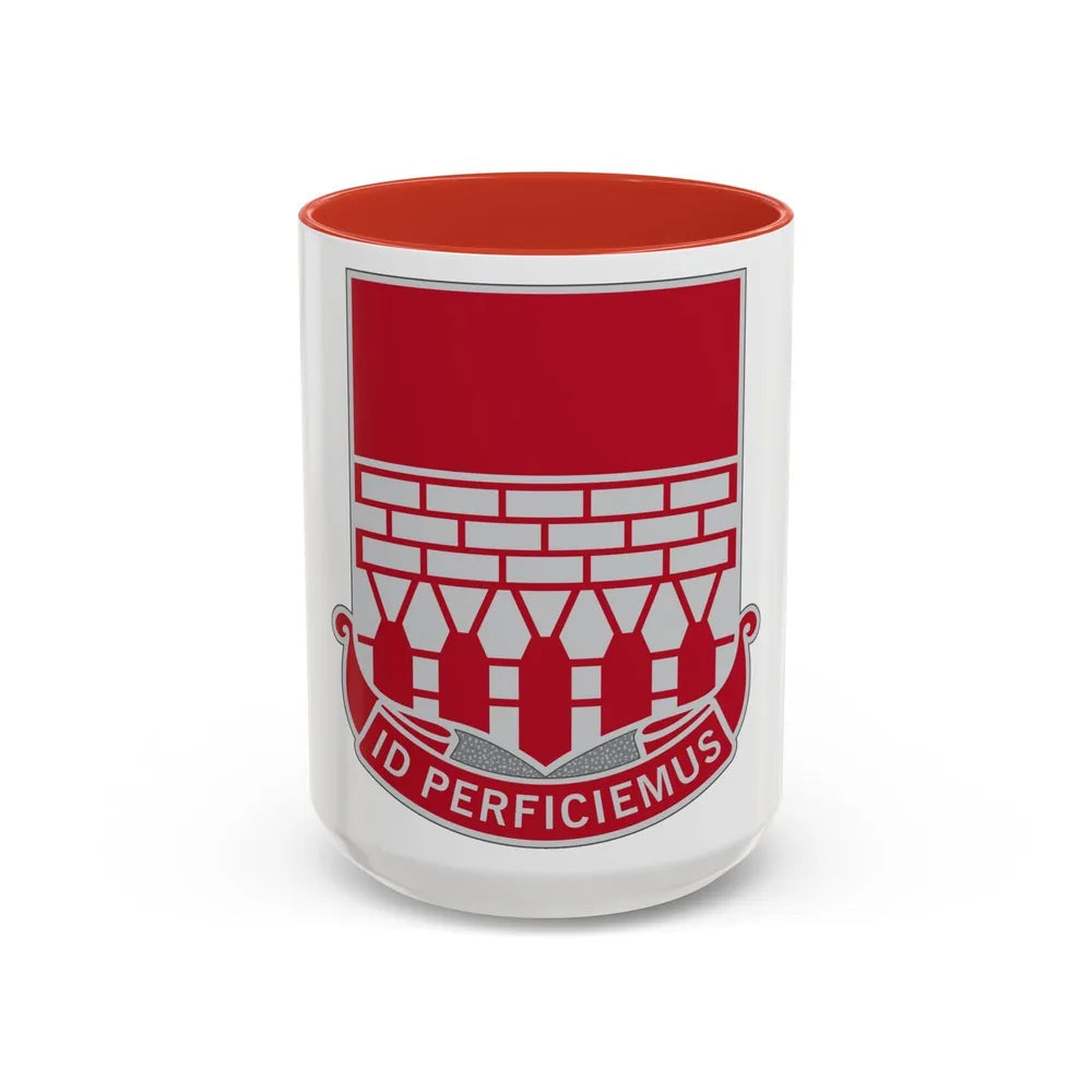 12 Engineer Battalion (U.S. Army) Accent Coffee Mug-15oz-Red-Go Mug Yourself