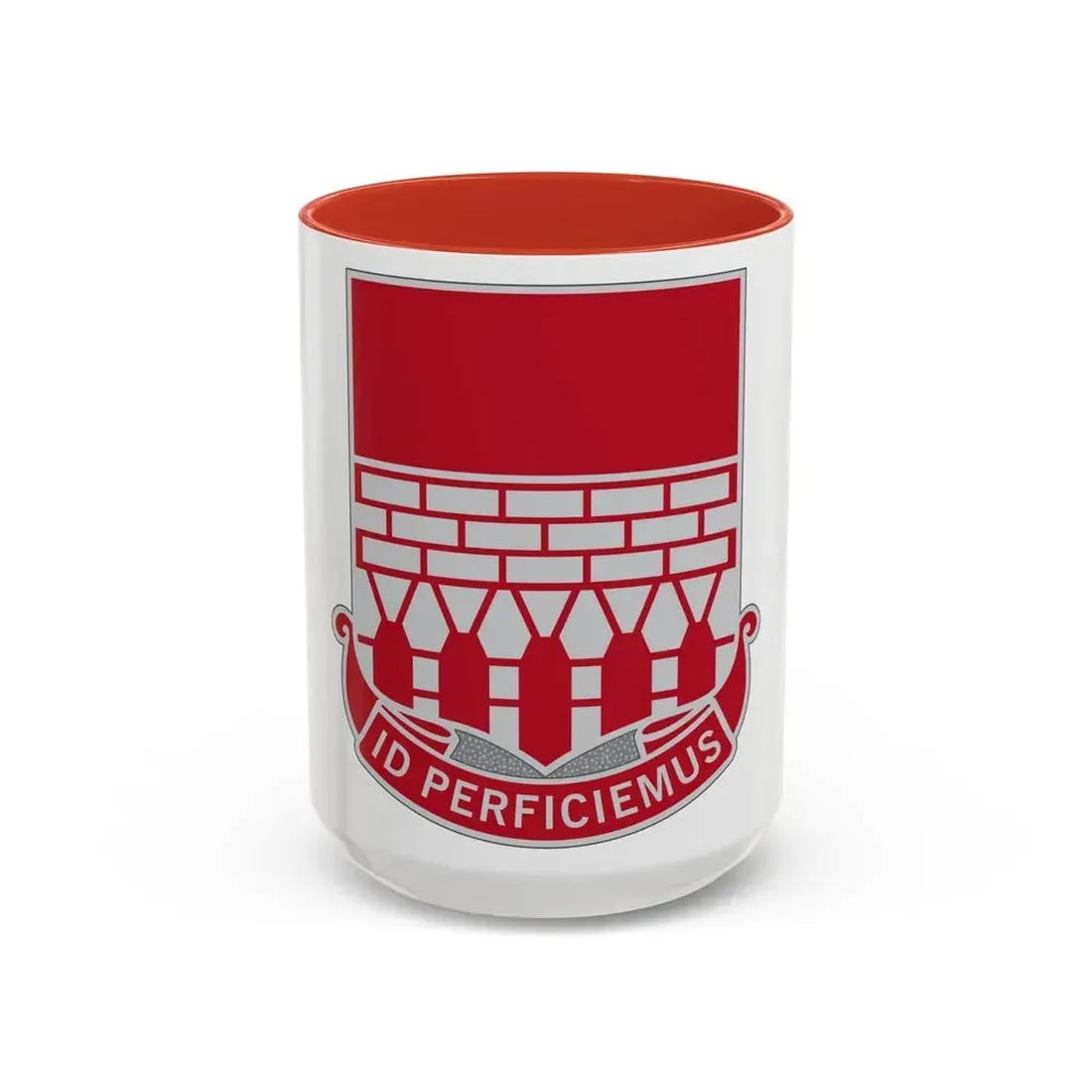 12 Engineer Battalion (U.S. Army) Accent Coffee Mug 15oz Red - Go Mug Yourself