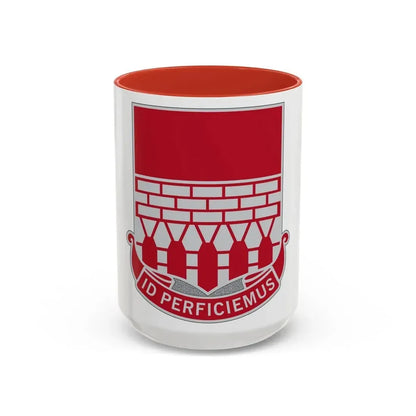 12 Engineer Battalion (U.S. Army) Accent Coffee Mug 15oz Red - Go Mug Yourself