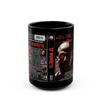 12 MONKEYS (VHS COVER) - Black Coffee Mug-15oz-Go Mug Yourself