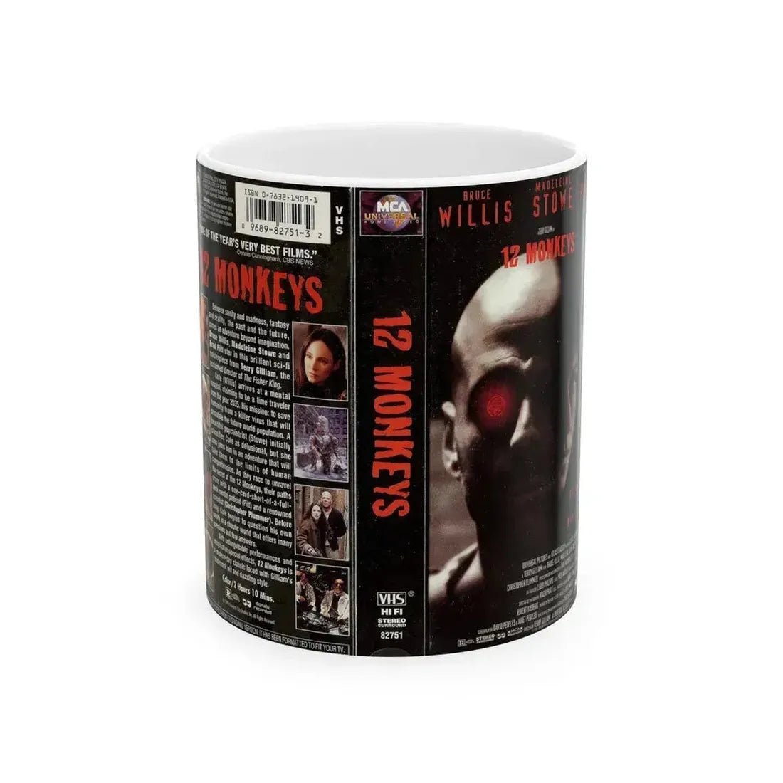 12 MONKEYS (VHS COVER) - White Coffee Mug 11oz - Go Mug Yourself