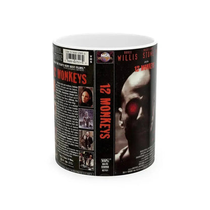 12 MONKEYS (VHS COVER) - White Coffee Mug 11oz - Go Mug Yourself