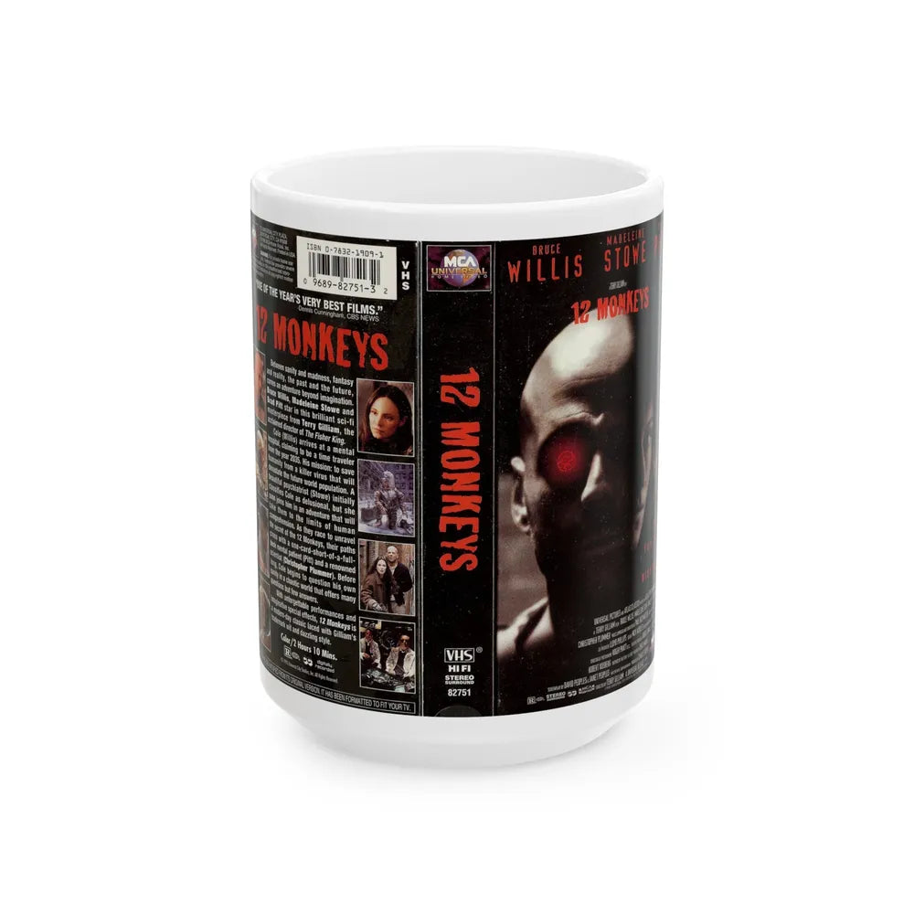 12 MONKEYS (VHS COVER) - White Coffee Mug-15oz-Go Mug Yourself