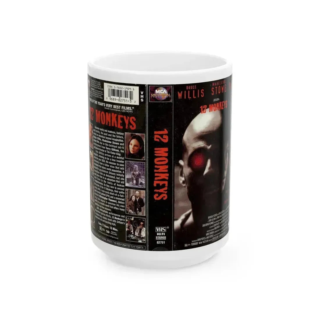 12 MONKEYS (VHS COVER) - White Coffee Mug 15oz - Go Mug Yourself