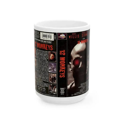 12 MONKEYS (VHS COVER) - White Coffee Mug 15oz - Go Mug Yourself