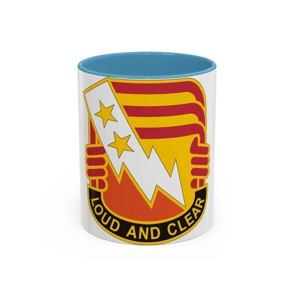 12 Signal Group (U.S. Army) Accent Coffee Mug-11oz-Light Blue-Go Mug Yourself