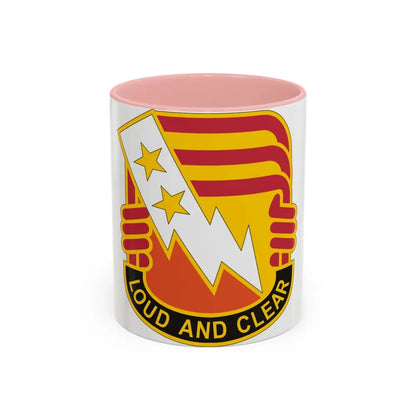 12 Signal Group (U.S. Army) Accent Coffee Mug-11oz-Pink-Go Mug Yourself