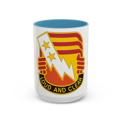 12 Signal Group (U.S. Army) Accent Coffee Mug-15oz-Light Blue-Go Mug Yourself