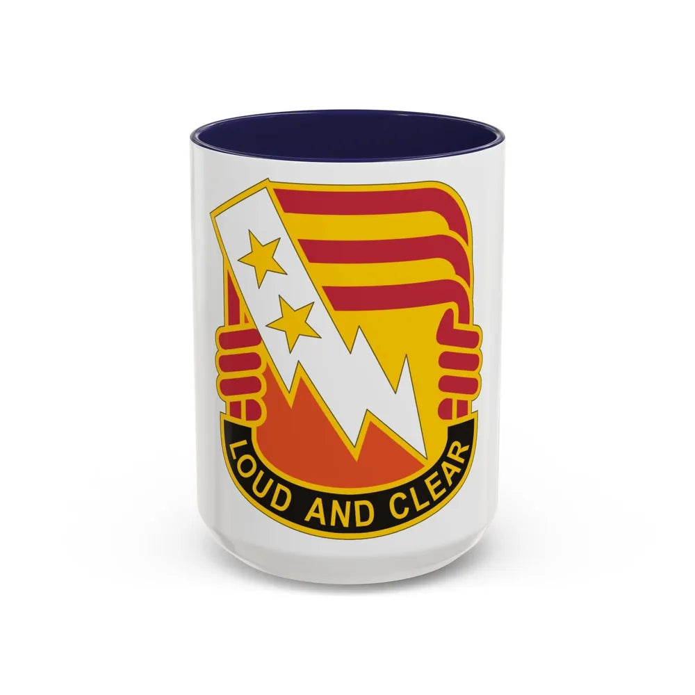 12 Signal Group (U.S. Army) Accent Coffee Mug-15oz-Navy-Go Mug Yourself