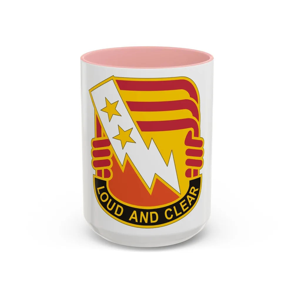 12 Signal Group (U.S. Army) Accent Coffee Mug-15oz-Pink-Go Mug Yourself