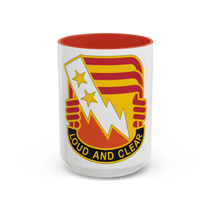 12 Signal Group (U.S. Army) Accent Coffee Mug-15oz-Red-Go Mug Yourself