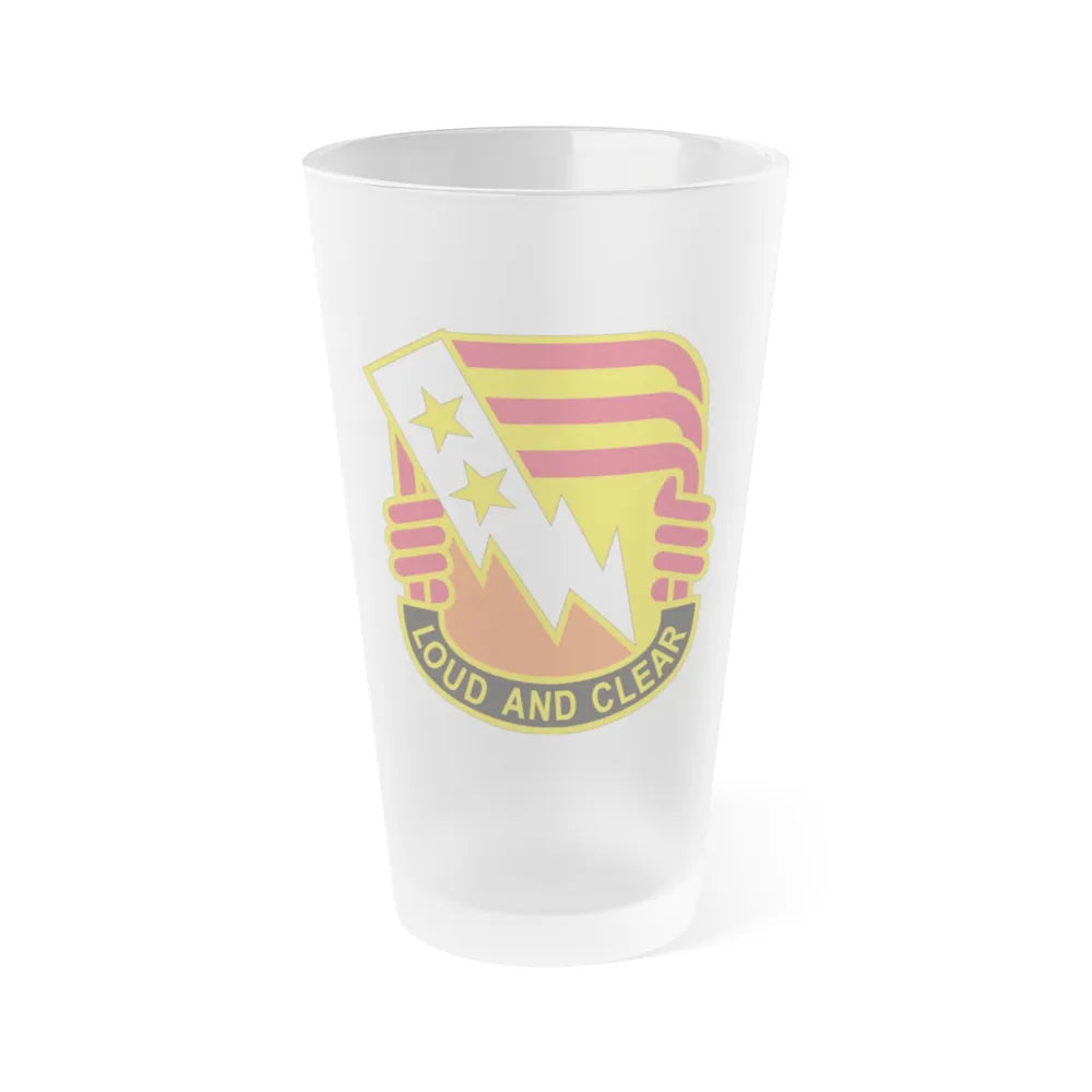 12 Signal Group (U.S. Army) Frosted Pint Glass 16oz-Go Mug Yourself