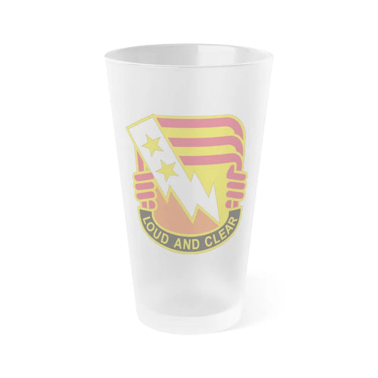 12 Signal Group (U.S. Army) Frosted Pint Glass 16oz-Go Mug Yourself