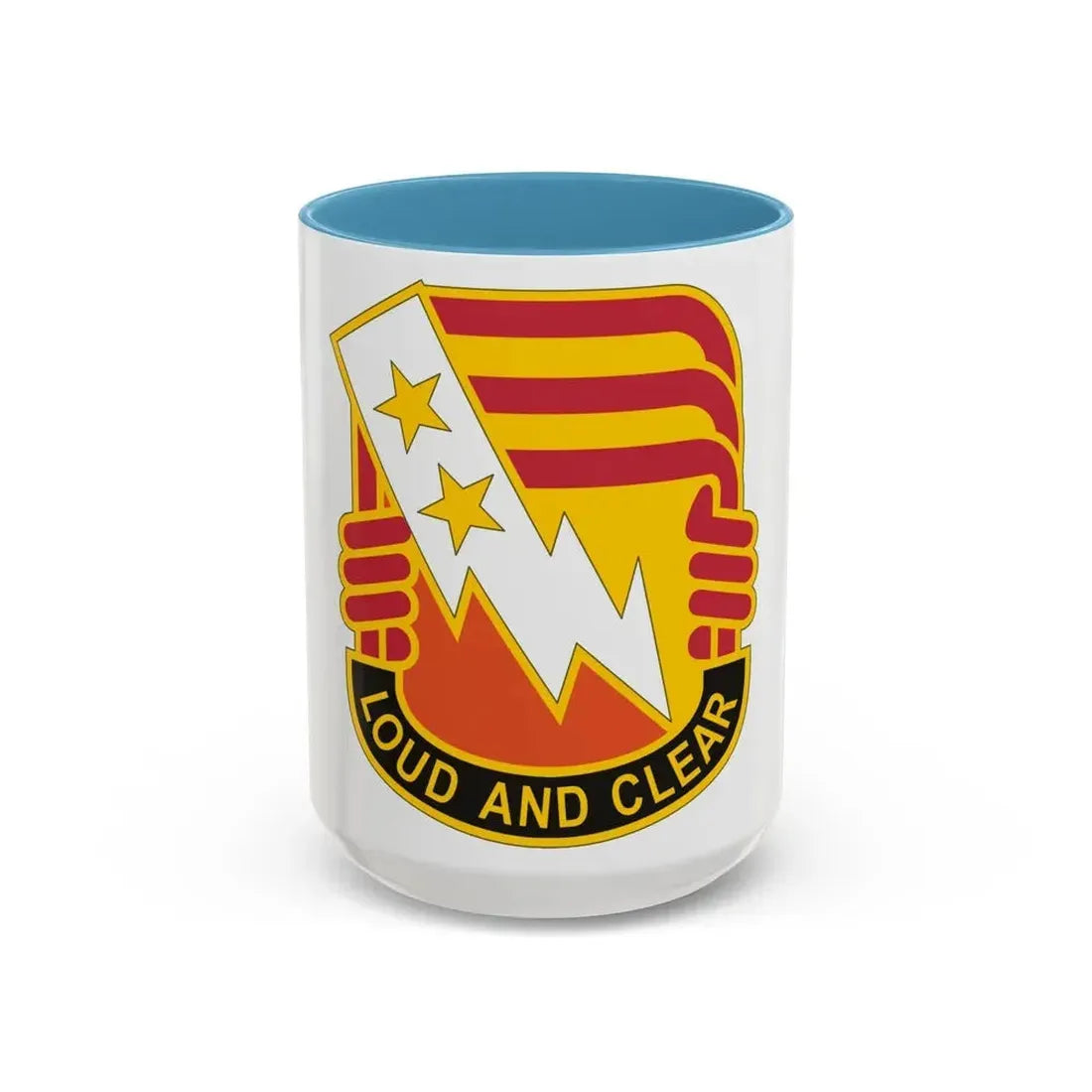 12 Signal Group (U.S. Army) Accent Coffee Mug 15oz Light Blue - Go Mug Yourself