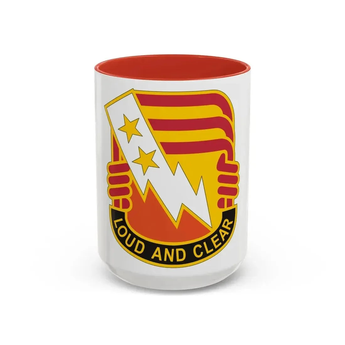 12 Signal Group (U.S. Army) Accent Coffee Mug 15oz Red - Go Mug Yourself