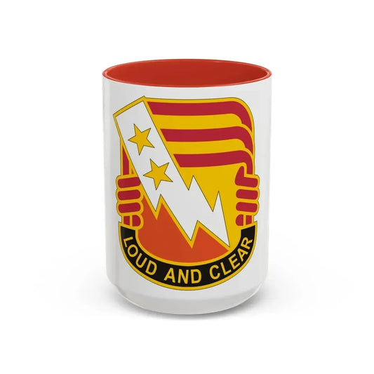 12 Signal Group (U.S. Army) Accent Coffee Mug 15oz Red - Go Mug Yourself