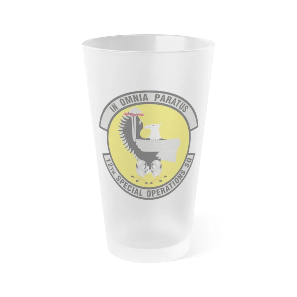 12 Special Operations Squadron AFSOC (U.S. Air Force) Frosted Pint Glass 16oz-16oz-Frosted-Go Mug Yourself