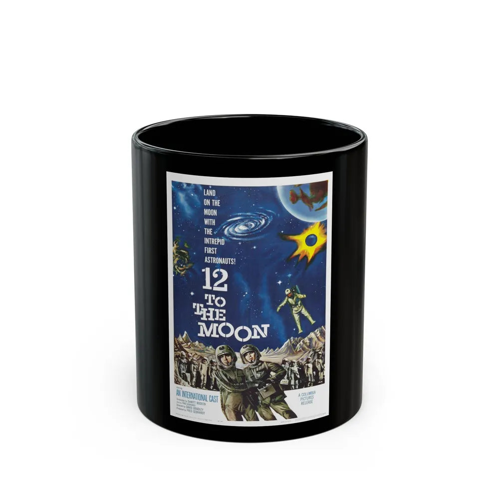 12 TO THE MOON 1960 Movie Poster - Black Coffee Mug-11oz-Go Mug Yourself