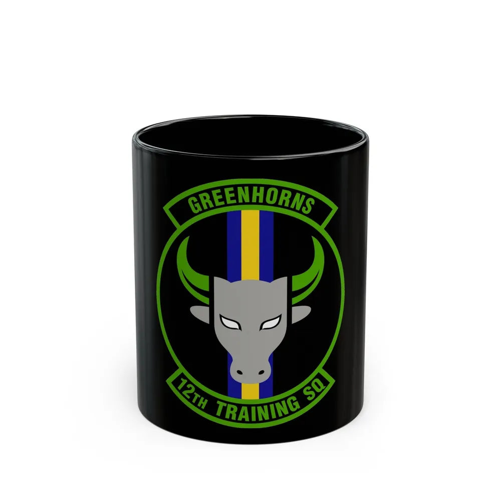 12 Training Sq AETC (U.S. Air Force) Black Coffee Mug-11oz-Go Mug Yourself