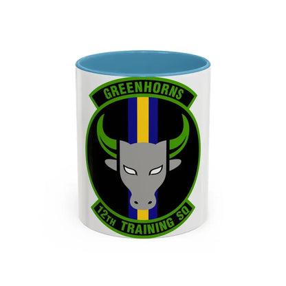 12 Training Sq AETC (U.S. Air Force) Accent Coffee Mug 11oz Light Blue - Go Mug Yourself