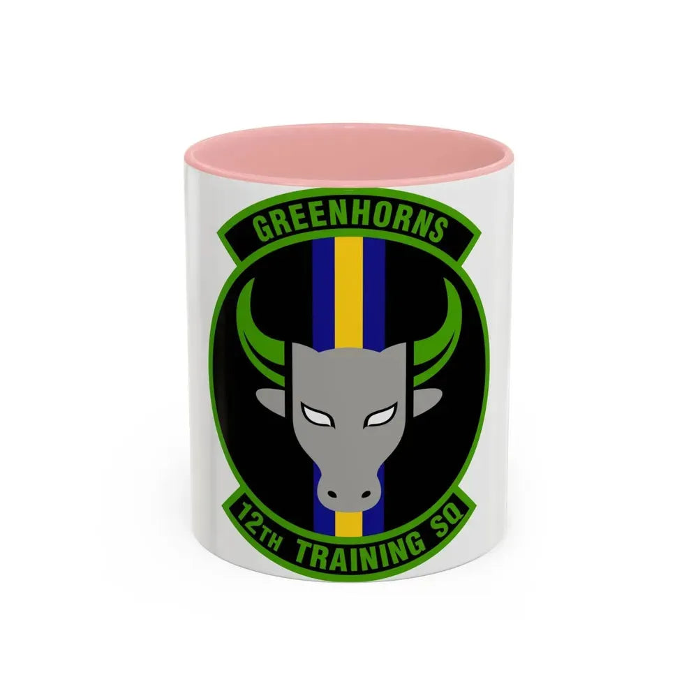 12 Training Sq AETC (U.S. Air Force) Accent Coffee Mug 11oz Pink - Go Mug Yourself