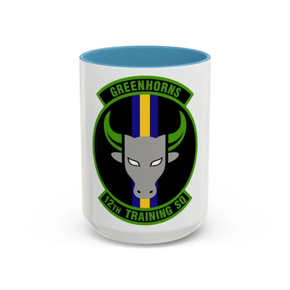 12 Training Sq AETC (U.S. Air Force) Accent Coffee Mug 15oz Light Blue - Go Mug Yourself