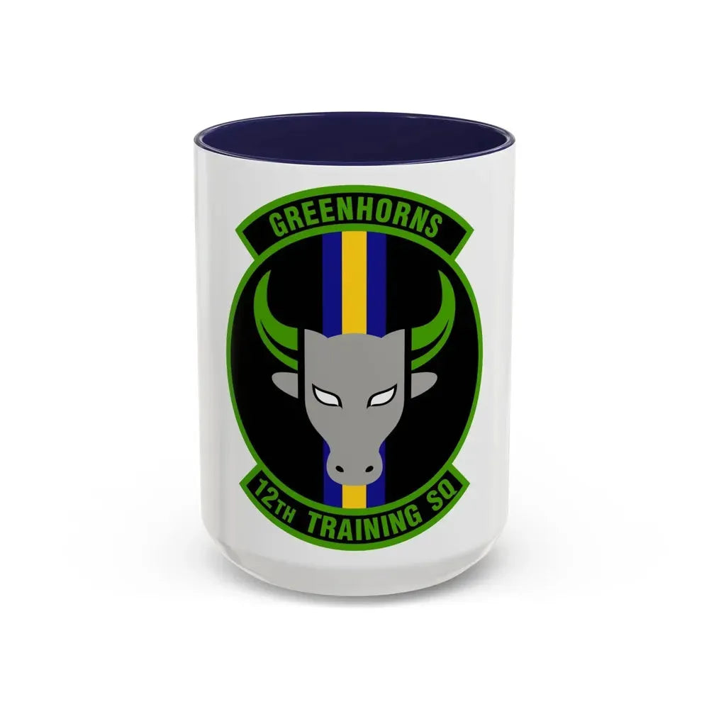 12 Training Sq AETC (U.S. Air Force) Accent Coffee Mug 15oz Navy - Go Mug Yourself