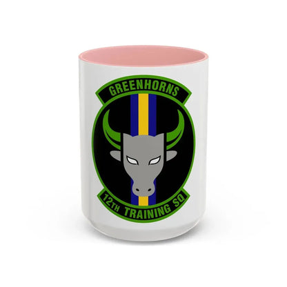 12 Training Sq AETC (U.S. Air Force) Accent Coffee Mug 15oz Pink - Go Mug Yourself