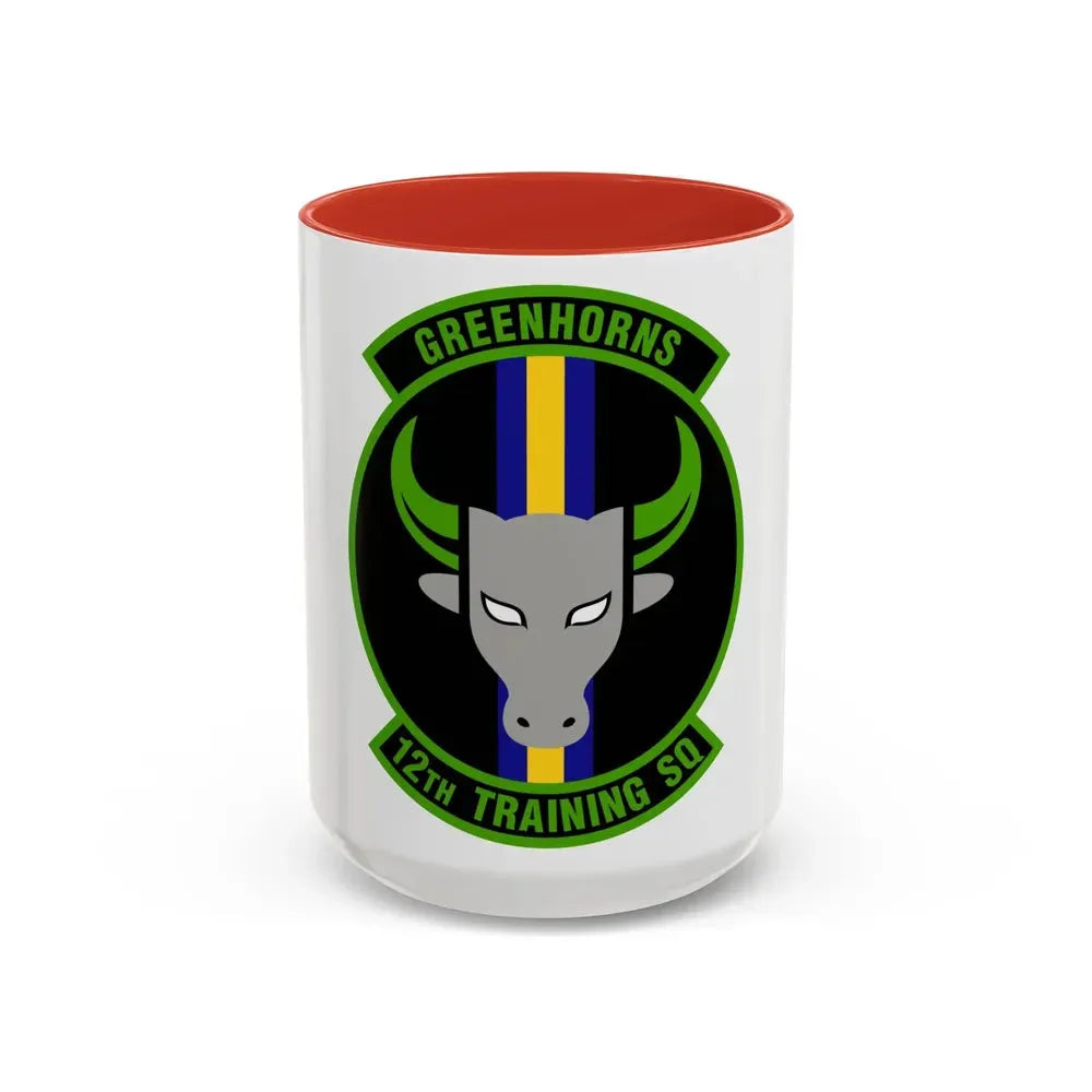 12 Training Sq AETC (U.S. Air Force) Accent Coffee Mug 15oz Red - Go Mug Yourself
