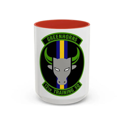12 Training Sq AETC (U.S. Air Force) Accent Coffee Mug 15oz Red - Go Mug Yourself
