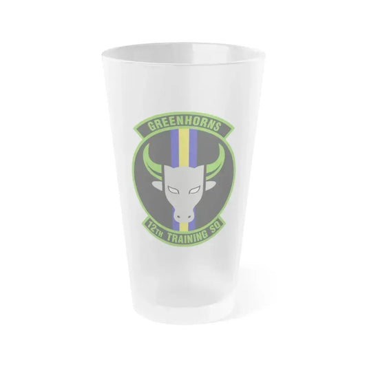 12 Training Sq AETC (U.S. Air Force) Frosted Pint Glass 16oz 16oz Frosted - Go Mug Yourself