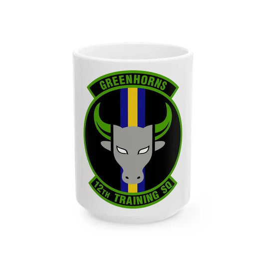 12 Training Sq AETC (U.S. Air Force) White Coffee Mug 15oz - Go Mug Yourself