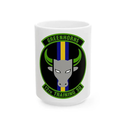 12 Training Sq AETC (U.S. Air Force) White Coffee Mug 15oz - Go Mug Yourself