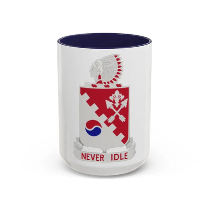 120 Engineer Battalion (U.S. Army) Accent Coffee Mug 15oz Navy - Go Mug Yourself