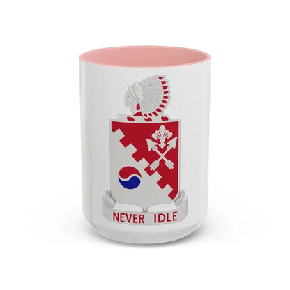 120 Engineer Battalion (U.S. Army) Accent Coffee Mug 15oz Pink - Go Mug Yourself