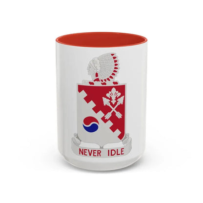120 Engineer Battalion (U.S. Army) Accent Coffee Mug 15oz Red - Go Mug Yourself
