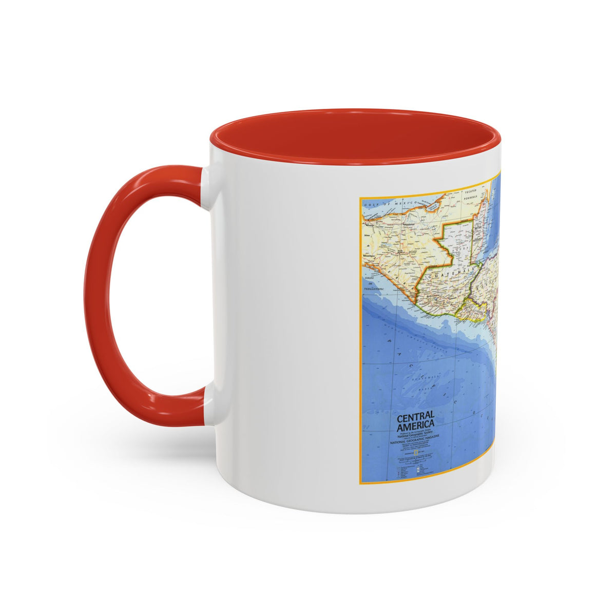 Central America (1973) (Map) Accent Coffee Mug