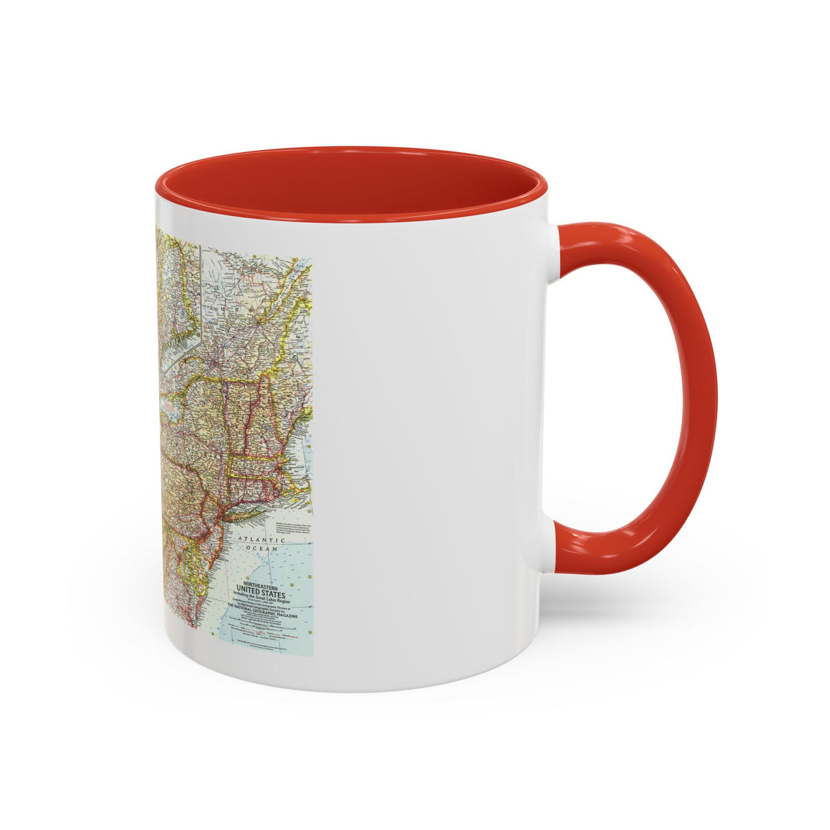 USA - Northeastern & Great Lakes (1959) (Map) Accent Coffee Mug