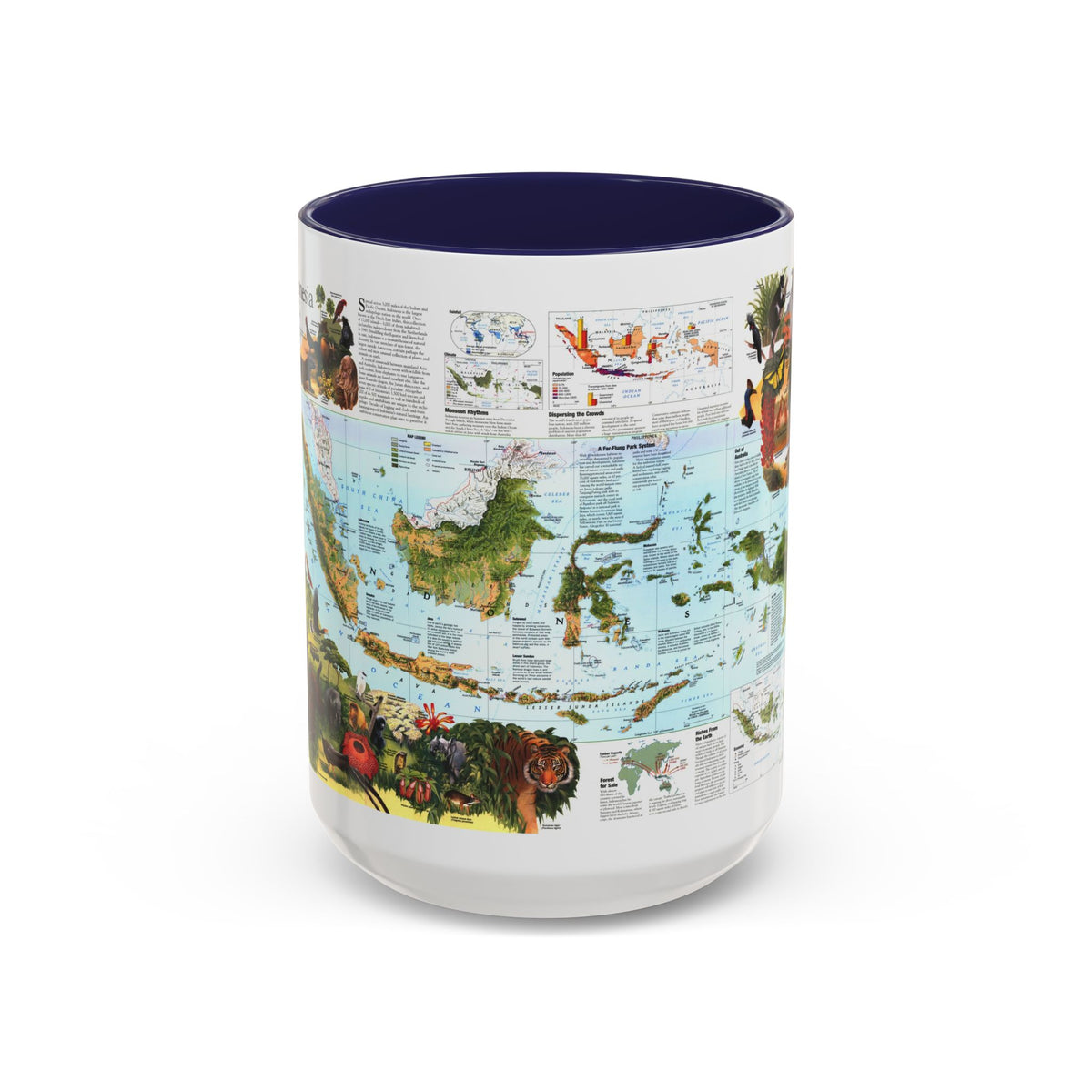 Indonesia 2 (1996) (Map) Accent Coffee Mug