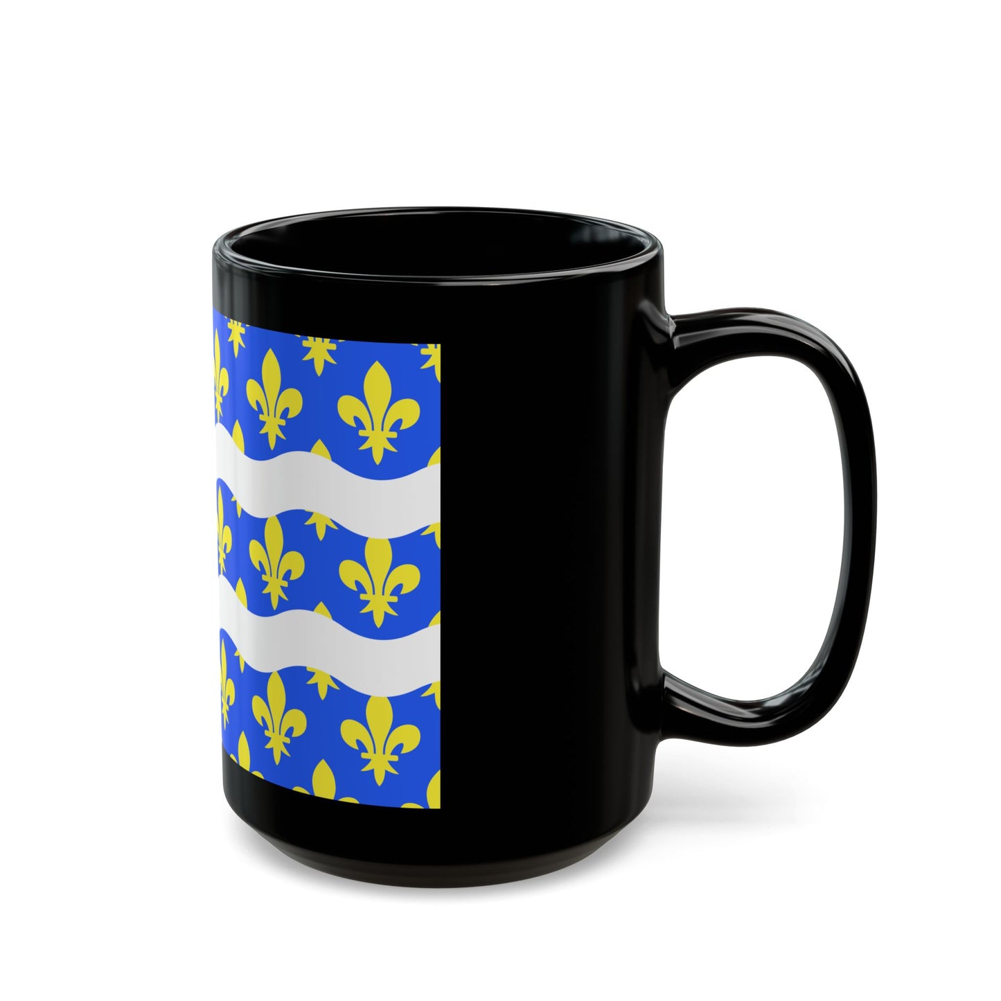 Flag of Seine et Marne France 2 - Black Coffee Mug-Go Mug Yourself