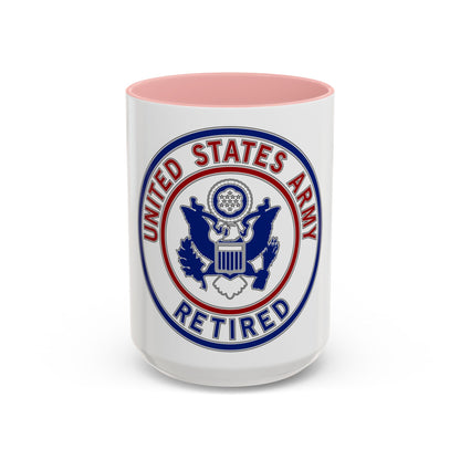 Retired Service Identification Badge 2 (U.S. Army) Accent Coffee Mug