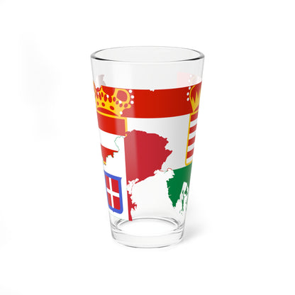 Flag map of the Italian Front (Italy) Pint Glass 16oz