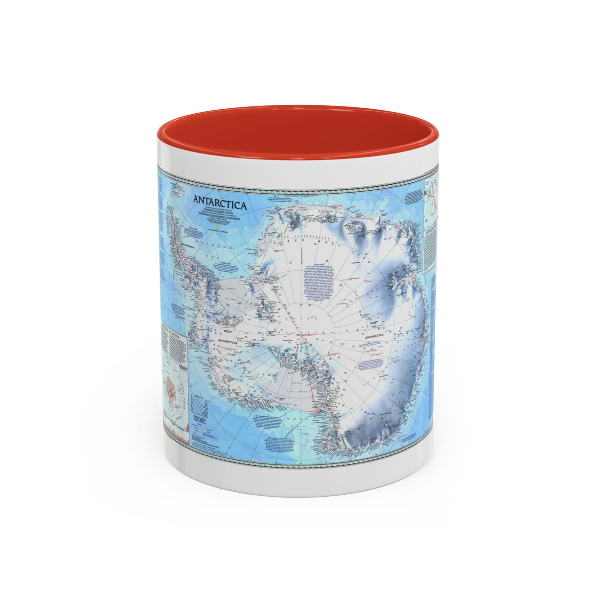 Antarctica (1987) (Map) Accent Coffee Mug