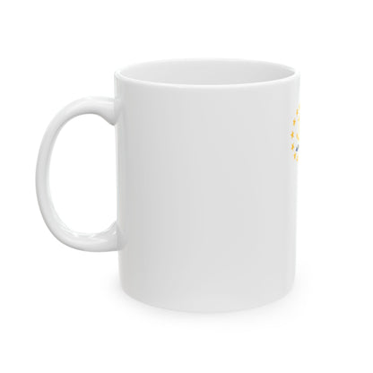Flag-map of Rhode Island (United States) White Coffee Mug