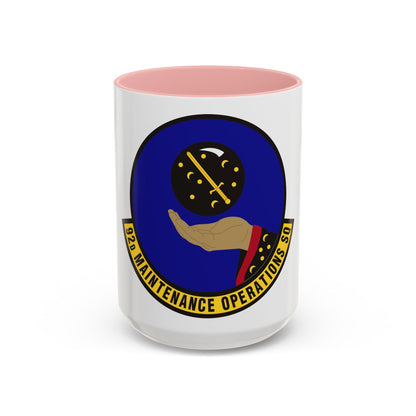 92 Maintenance Operations Squadron AMC (U.S. Air Force) Accent Coffee Mug