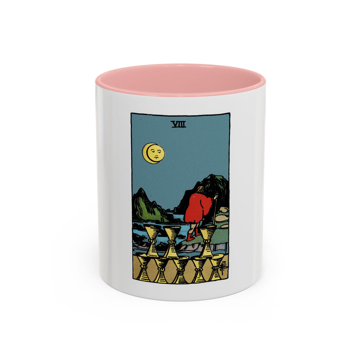 The 8 of Cups (Tarot Card) Accent Coffee Mug