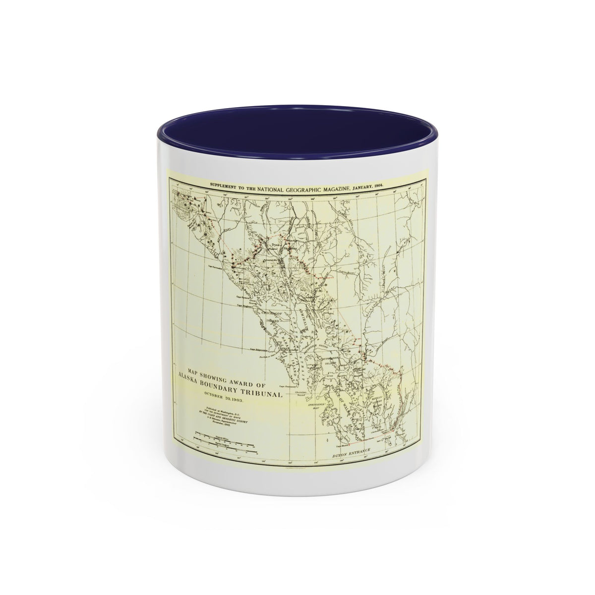 USA - Alaska (1903) (Map) Accent Coffee Mug